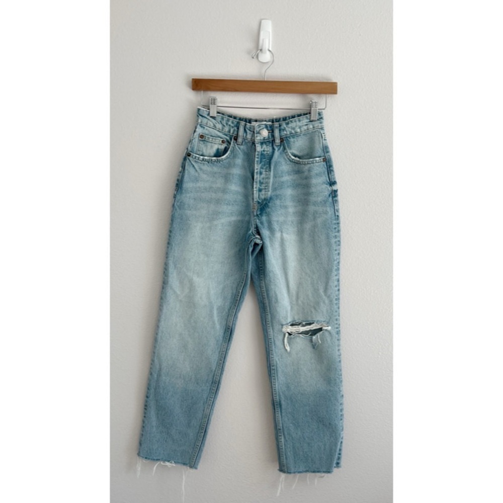 Zara Light Blue Straight Leg Jeans